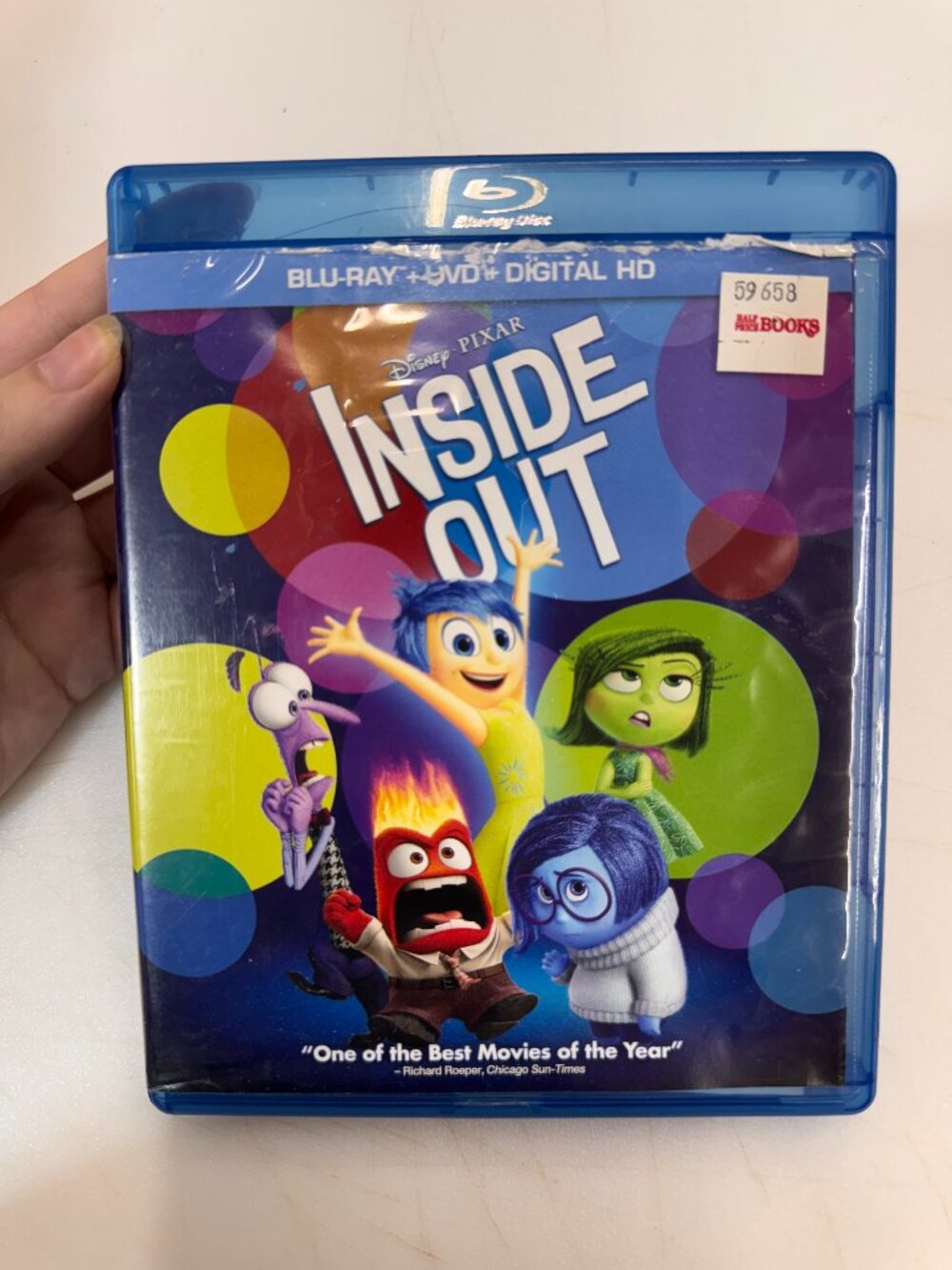 Inside Out [Blu Ray DVD] Disc Tested, Working Disney Pixar